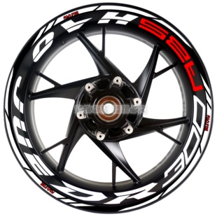 豪爵 DR300 改装17寸 轮毂贴 钢圈贴 车身拉花装饰防水反光贴纸