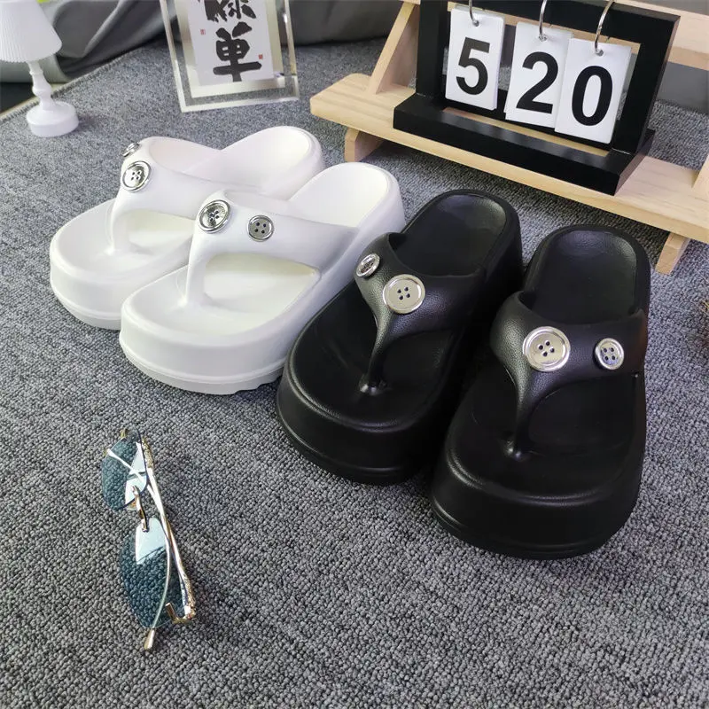 人字拖女夏季防臭卡通夏外穿厚底增高海边沙滩休闲防滑夹脚凉拖鞋,女鞋,人字拖,淘宝优惠券,粉丝福利购,淘宝优惠卷