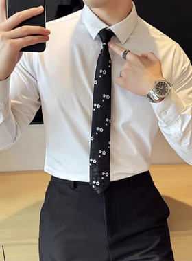 痞帅懒人潮流西服韩版细领带英伦