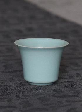 霁泽 汝窑马蹄杯 品茗闻香杯 不开片 清凉寺原矿釉 非晓芳天予
