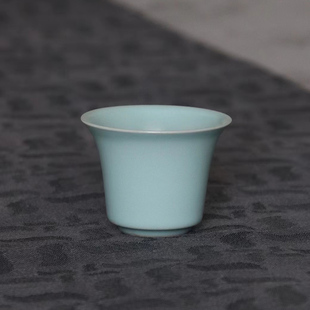 霁泽 汝窑马蹄杯 品茗闻香杯 不开片 清凉寺原矿釉 非晓芳天予