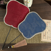 团扇女素雅扇子中国风旗袍走秀折扇古风汉服舞蹈复原扇暗纹芭蕉扇