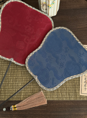 团扇女素雅扇子中国风旗袍走秀折扇古风汉服舞蹈复原扇暗纹芭蕉扇