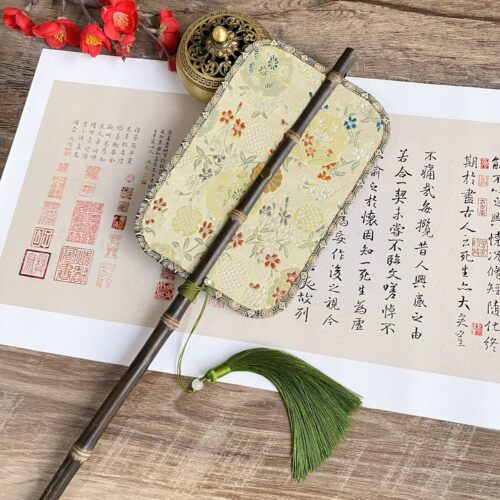 古风紫竹可卷腰扇挂腰扇