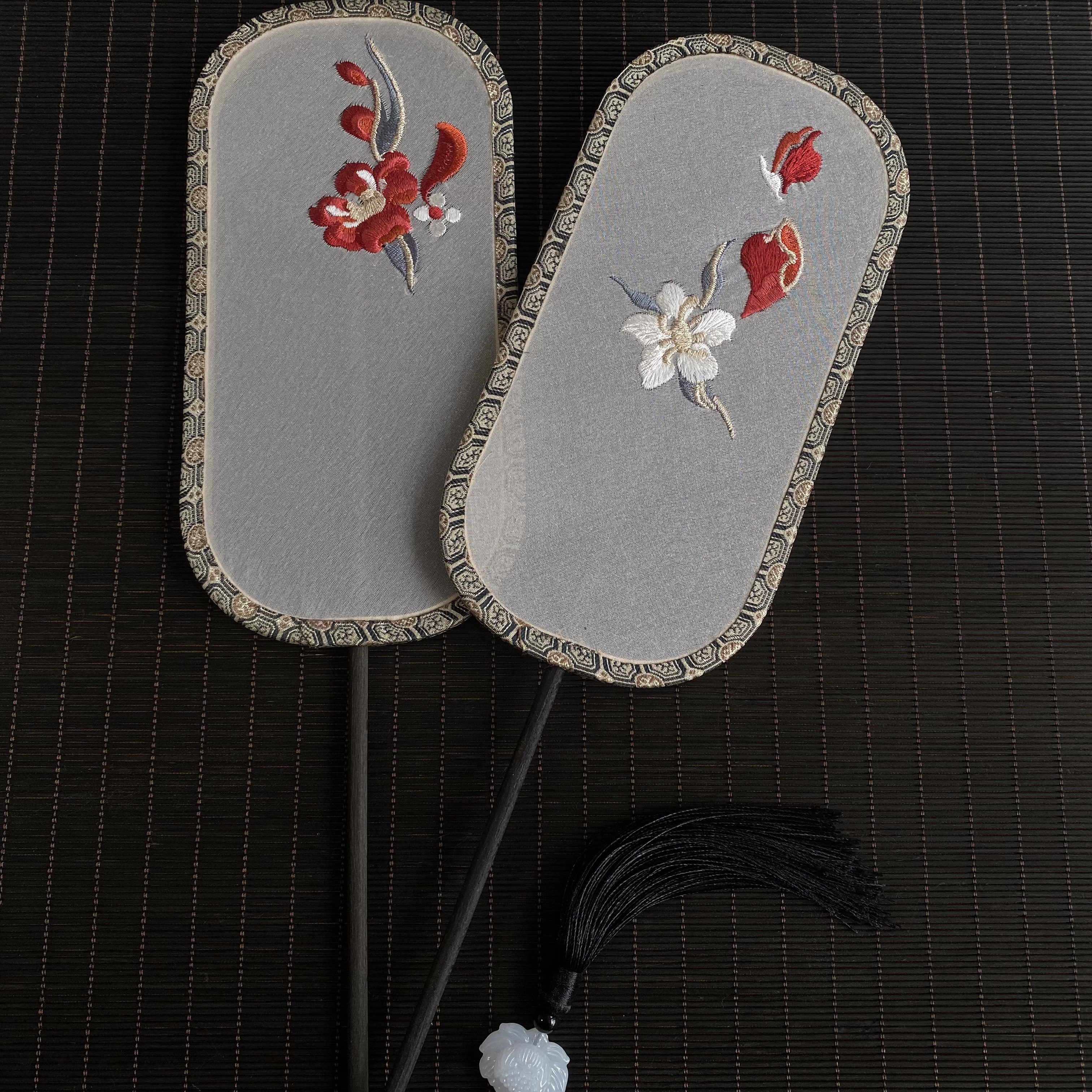 汉服绣花异形团扇限时特价扇