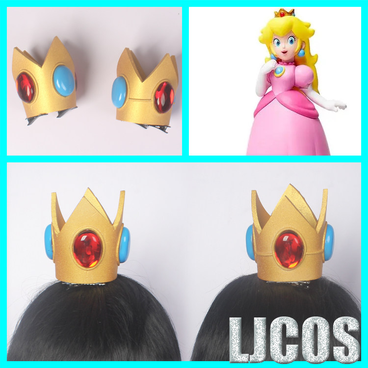 超级马里奥 碧琪公主 头饰皇冠耳饰胸饰cosplay道具,模玩/动漫/周边/娃圈三坑/桌游,COSPLAY配件/道具/人偶服,淘宝优惠券,粉丝福利购,淘宝优惠卷
