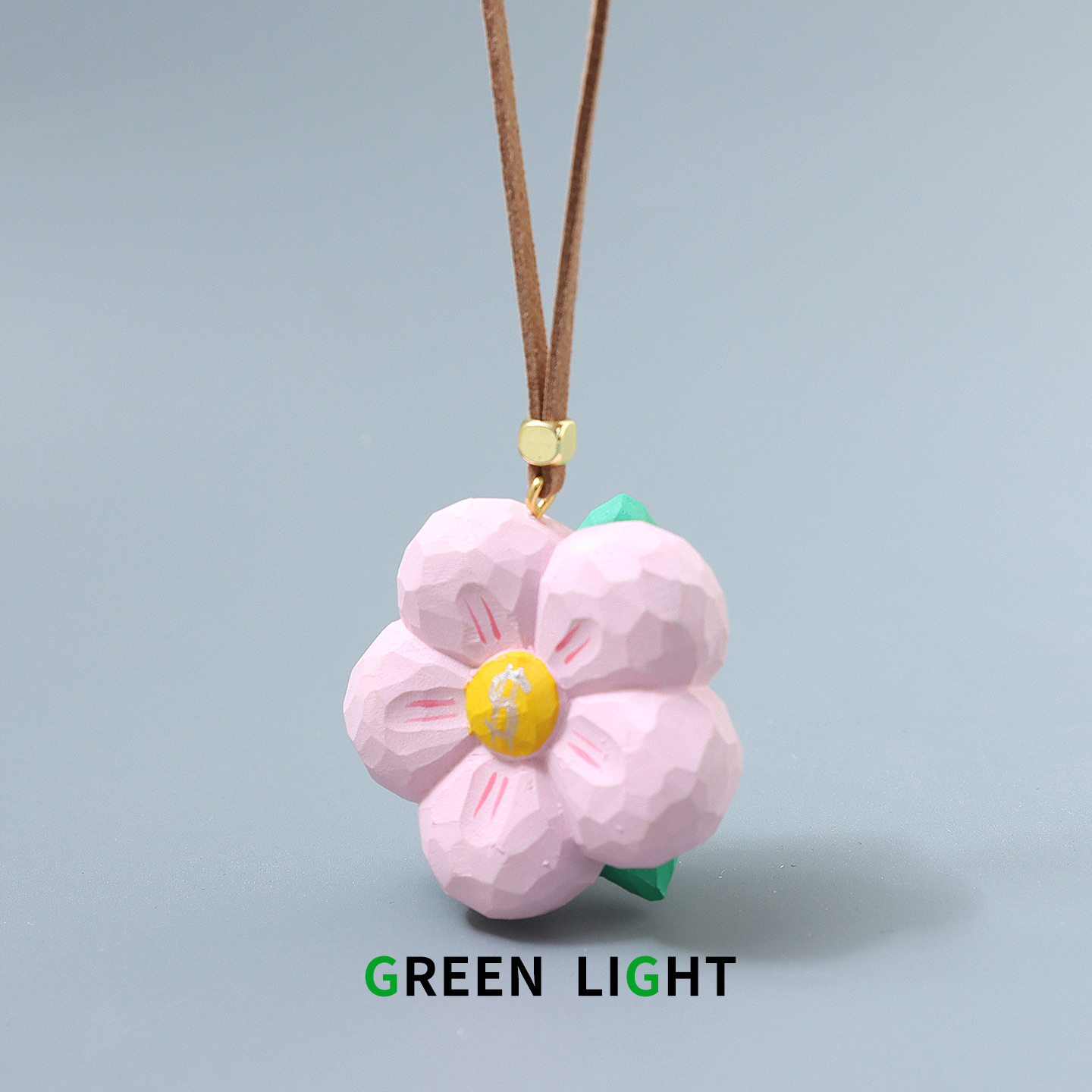 有钱花发财招财可爱木雕手工后视镜车载挂件送女生生日礼物闺蜜