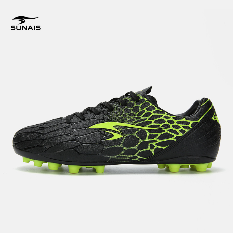 舒莱狮黑色户外人造草坪足球鞋
