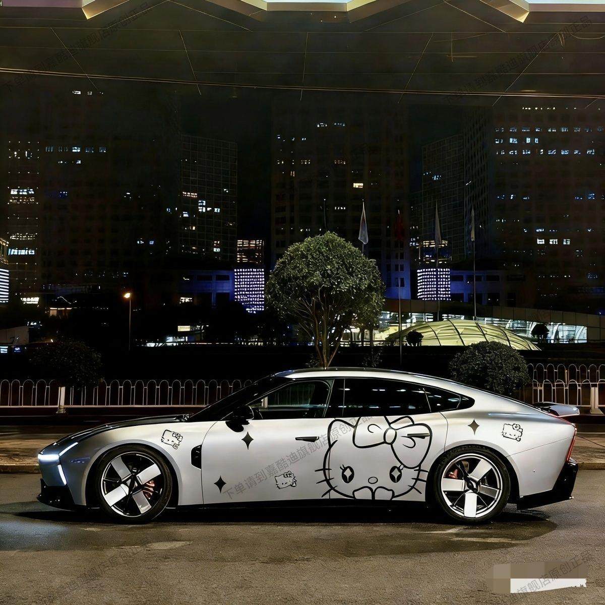 小鹏P7 M03凯蒂猫车贴拉花YU7 SU7特斯拉KT猫卡通可爱车身贴纸,汽车用品/电子/清洗/改装,汽车装饰贴/反光贴,淘宝优惠券,粉丝福利购,淘宝优惠卷