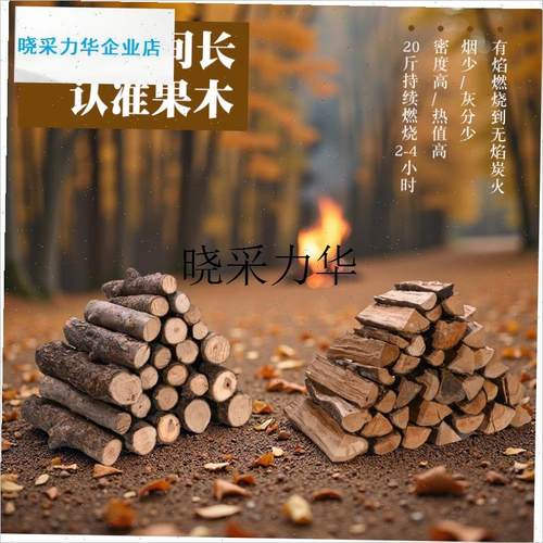 柴火木头户外篝火木柴露营取暖烧火木材壁M炉柴木庭院柴火炉果木l