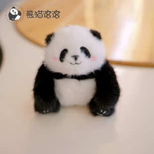 【发声花花挂件】飞云吐舌挂件熊猫花花仿真款毛绒挂件玩偶礼物