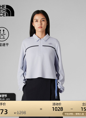 北面UE女A字POLO领长袖T恤速干衣城市户外新款TheNorthFace|8CJ7