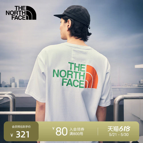 北面UE设计师款男纯棉短袖T恤