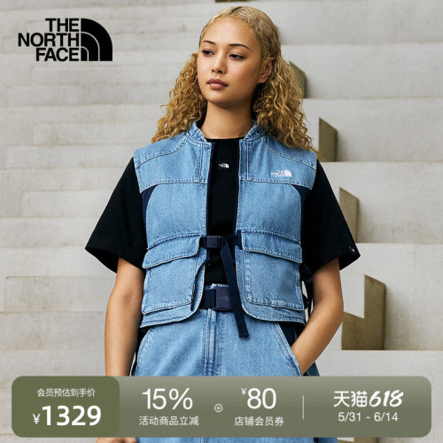 北面UE设计师款女休闲牛仔马甲