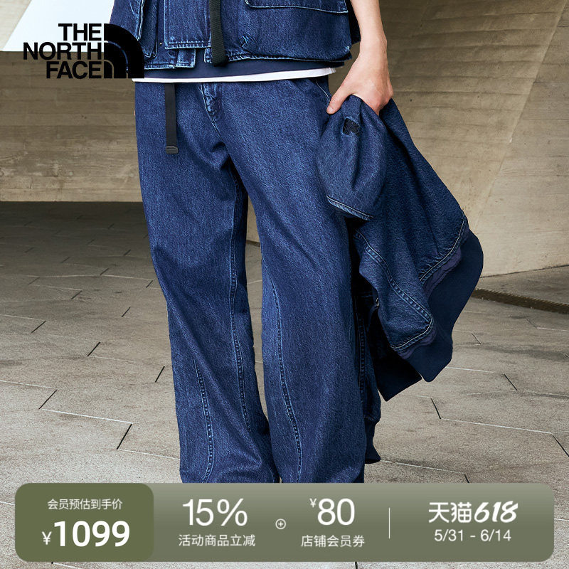 北面UE设计师款男休闲牛仔长裤宽松舒适户外TheNorthFace|8E5Q
