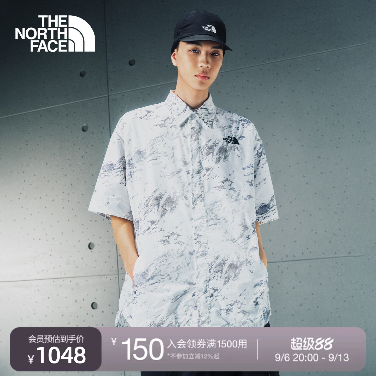 北面UE设计师款男休闲短袖衬衫图片