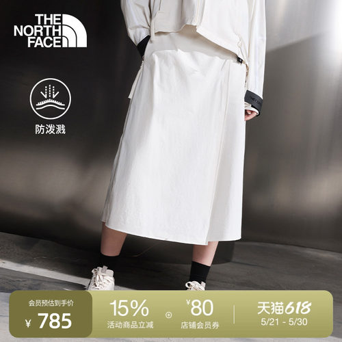 北面UE女防泼水休闲中腰裙裤