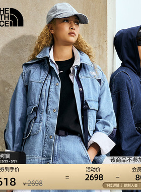 北面UE设计师款女休闲外套牛仔拼接户外秋款TheNorthFace|8E6V