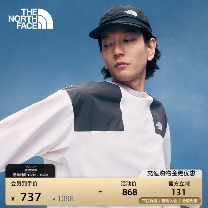 北面UE男宽松休闲长袖T恤