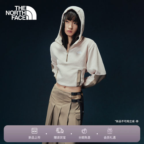 北面UE设计师款女半拉链毛衣