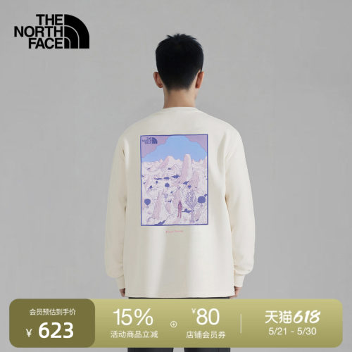 北面UE设计师款男纯棉长袖T恤