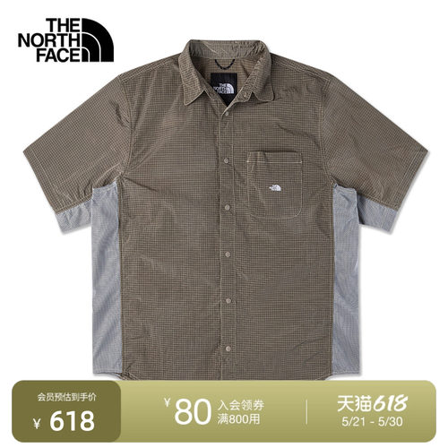 北面UE男防泼水短袖衬衫
