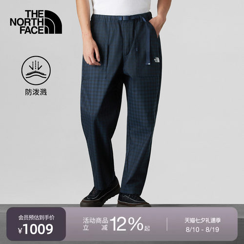 北面UE设计师款男防泼水格纹裤