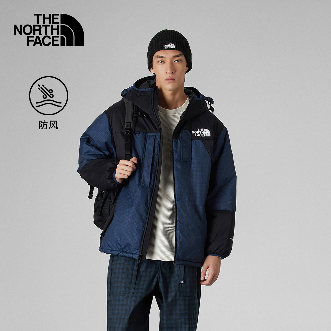 北面UE设计师款男夹棉拼接外套