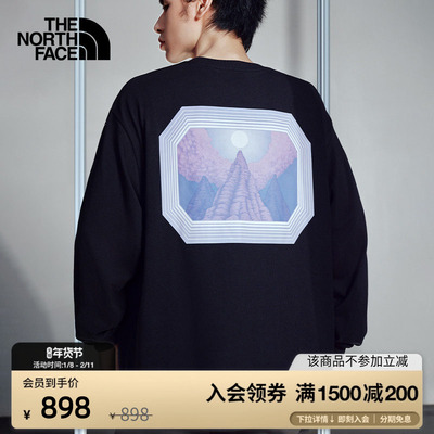 北面UE设计师款男纯棉长袖T恤