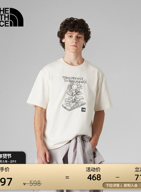 北面UE男女印花短袖T恤休闲透气TheNorthFace|8C6Q 8CM0 8C7Q