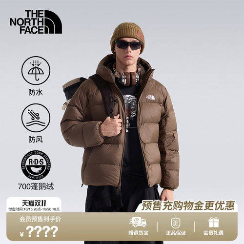 北面男防水保暖两面穿鹅绒服