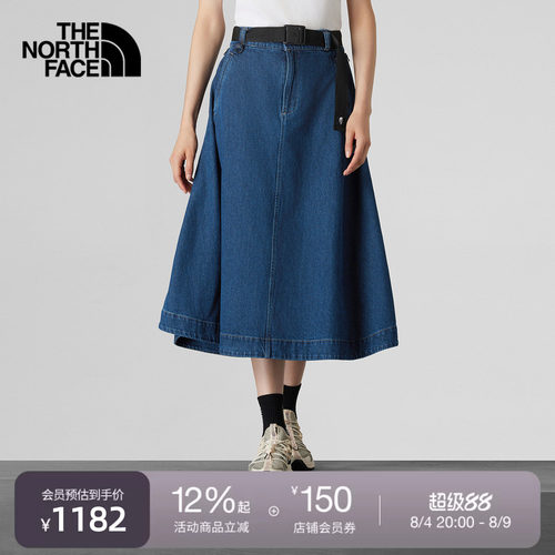 北面UE设计师款女丹宁牛仔半身裙