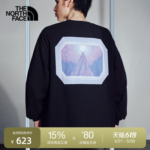北面UE设计师款男纯棉长袖T恤
