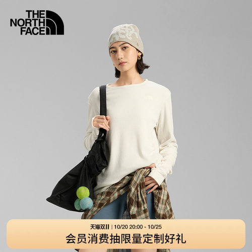 北面UE女双面穿拼接长袖T恤