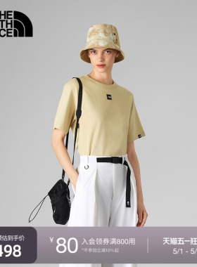 北面UE女短袖T恤重磅纯棉城市休闲舒适宽松户外TheNorthFace|8BUH