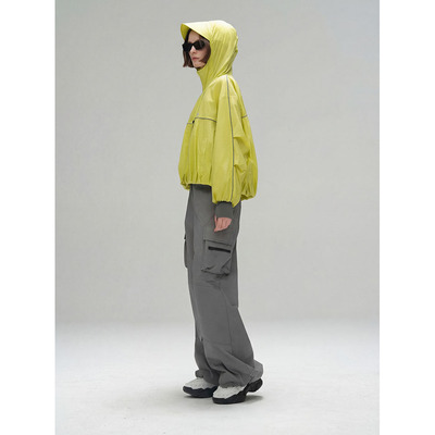 短款O型打褶UPF50+女防晒衣