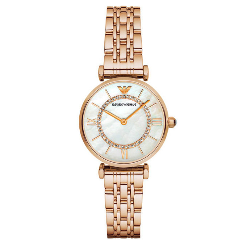 armani阿玛尼手表摩天轮女表玫瑰金女士时尚腕表钢带石英表ar1909