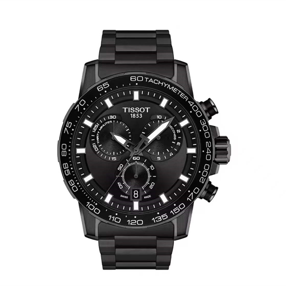 tissot天梭手表速敢系列男表多功能时尚钢带石英表t1256173305100