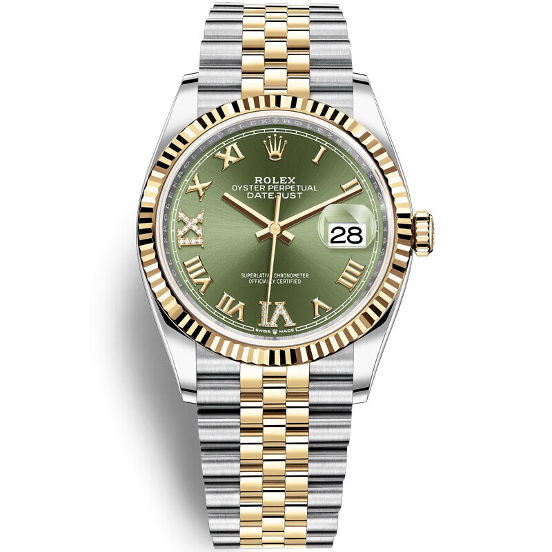 ROLEX劳力士手表日志型男表时尚中性女表钢带机械表M126233-0025