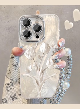 白色玫瑰适用华为mate80pro手机壳pura70可爱p60女50/40/30新款nova14全包13镜头膜12/11/10/9外壳hi畅享80s