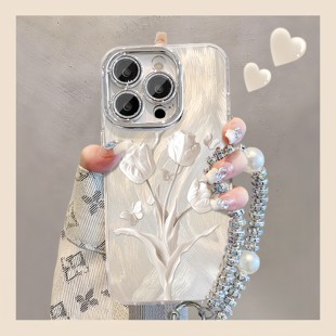 13全包civi5pro镜头膜turbo4保护套 60ultra外note14 白色玫瑰适用小米17手机壳15红米k90新款 Redmik80至尊70