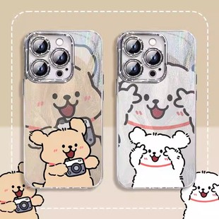 照相小狗华为mate80pro手机壳适用pura70情侣60女50新款40全包nova15ultra镜头膜14/13/12/9se卡通hi畅享80s