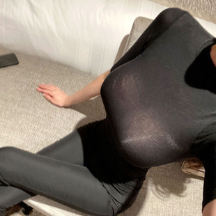 UE257博主推荐 正品 性感微透显身材显腰细紧身T恤 韩国代购 当天发