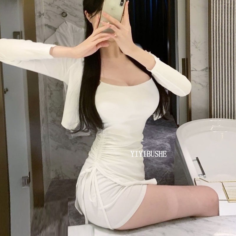 纯欲女人味吊带开衫+短裤三件套