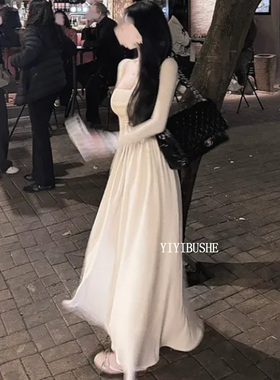 当天发 韩国代购正品PH033江南姐姐超爱~温柔性感U领低胸连衣裙