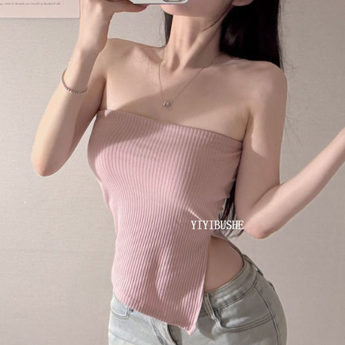 纯欲女人味露肩外穿抹胸上衣