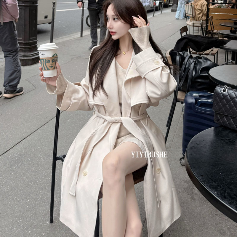 气质高级感英伦风双排扣风衣外套