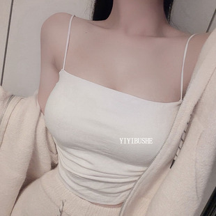 韩国代购正品 LS209日常好搭配~性感女人味带胸垫吊带背心上衣bm