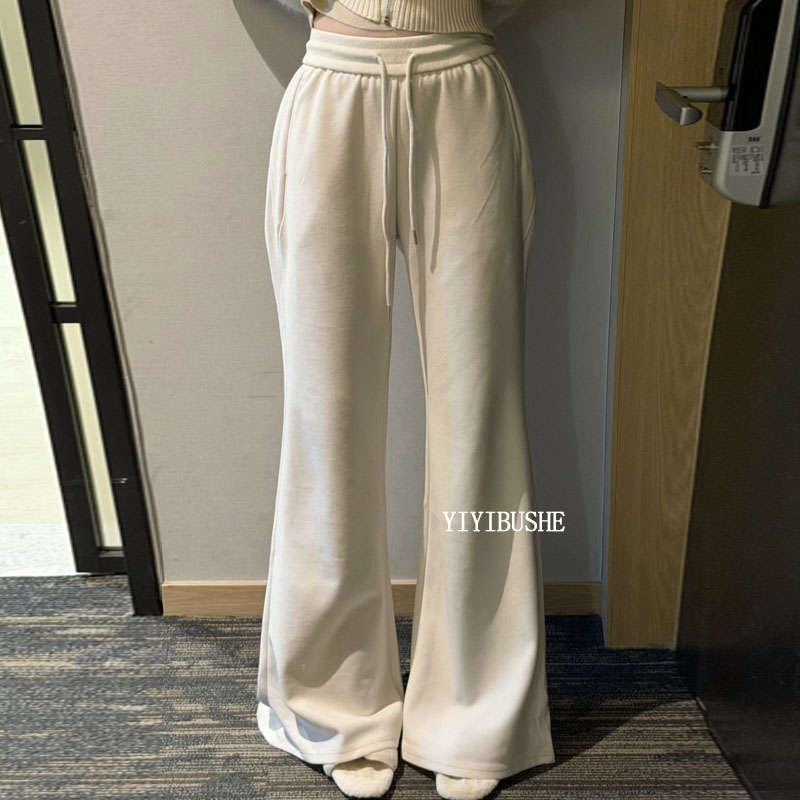 显瘦遮肉高腰宽松微喇休闲阔腿裤