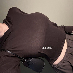 长袖 韩国代购 性感超好看连帽修身 LP031纯欲女人味 T恤上衣dd 正品